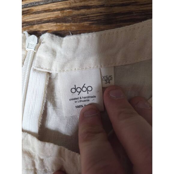 d96p cream linen jumpsuit sz XS/S - Picture 2 of 4